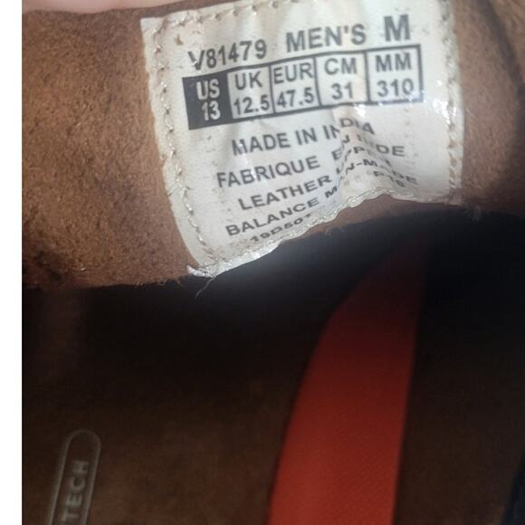 Rockport Dress Shoe Mens 13 Brown Leather Waterproof Slip Resistant No Moisture - Picture 12 of 13